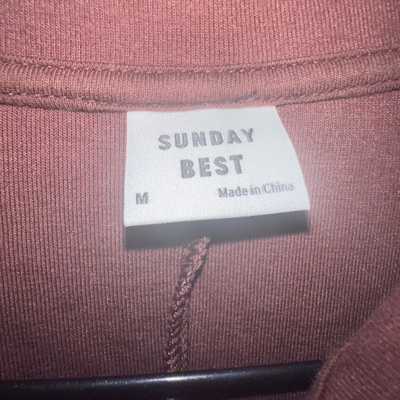 Sunday Best by Aritzia, half zip dress, size Medium, cognac brown, EUC - Picture 4 of 11